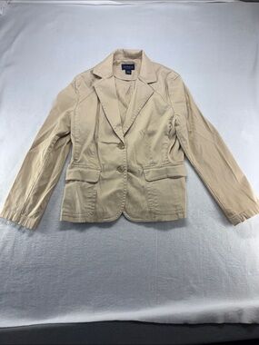 Ann Taylor Light Tan Cotton-Blend Blazer Size 12P